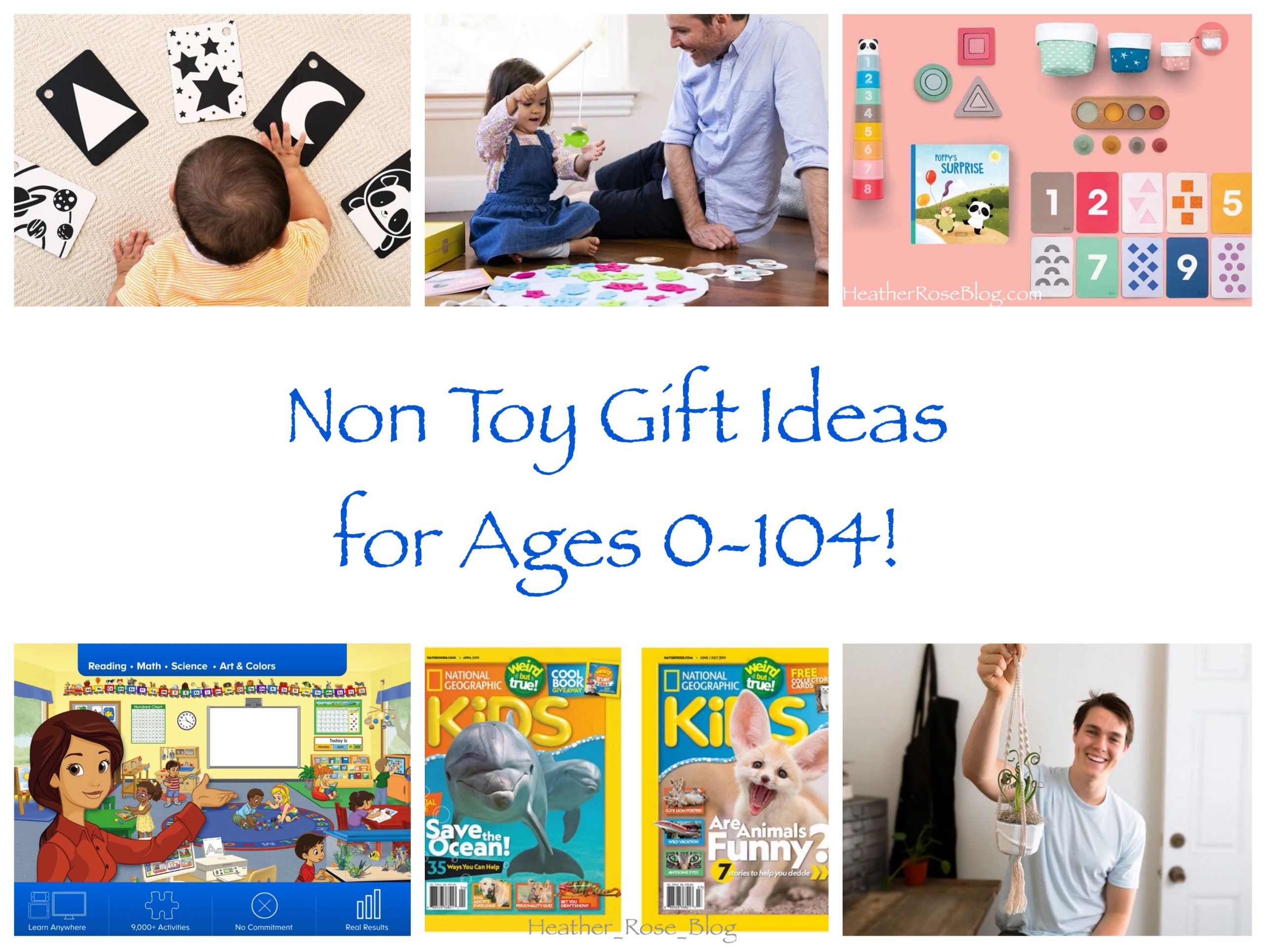 Non toy gift ideas for ages 0-104