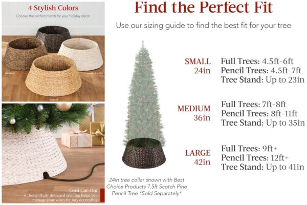 Christmas Tree collars, 3 sizes 4 color choices