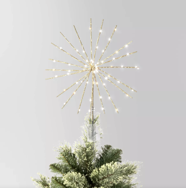 Starburst glittered tree topper