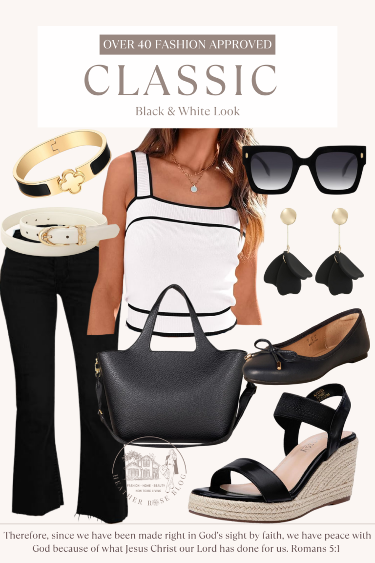 Effortless Style for Women Over 40: Timeless Black & White Outfit